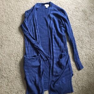Blue cardigan